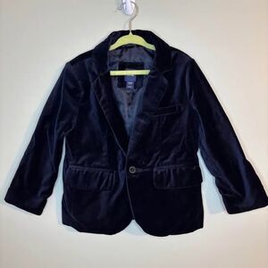 Boys size 3T baby gap navy blue velvet blazer